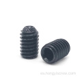 DIN915 Full Black Dog Point Hexagon Socket Tornillo